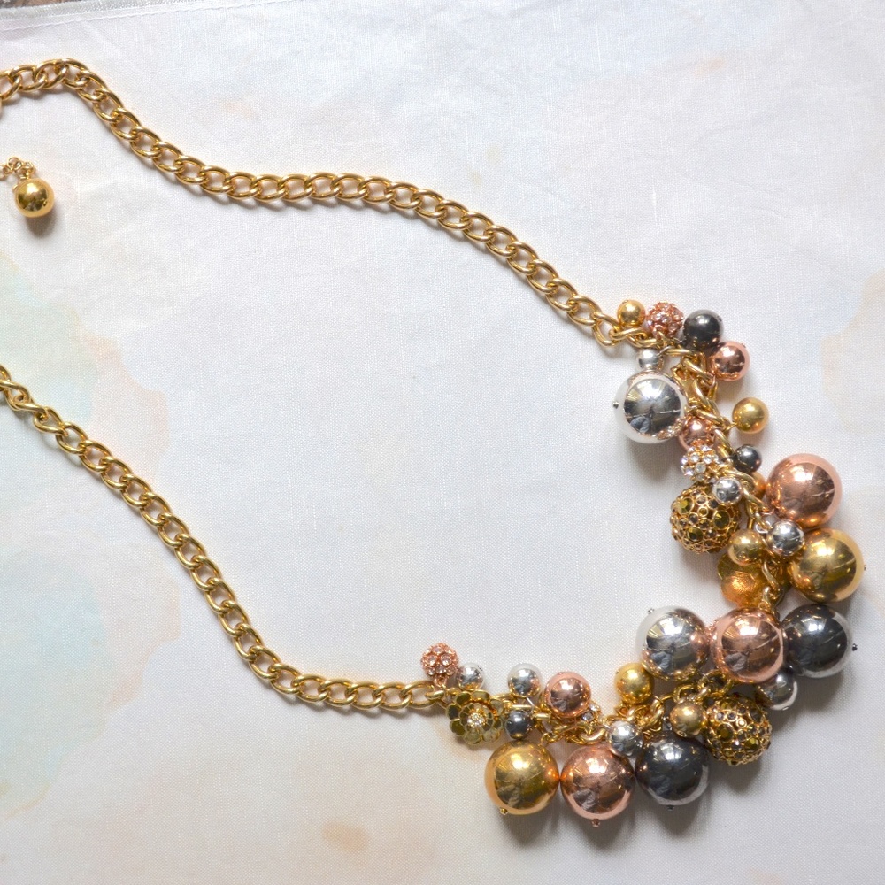 Kate Spade Mixed Media Long Statement Necklace